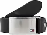 Tommy Hilfiger Herren Gürtel Plaque Belt 3,5 cm Ledergürtel, Schwarz (Black), 95 cm