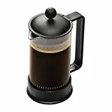 Bodum French Press Brazil - 350ml / 3 Tassen Kaffeezubereiter - Hitzebeständiges Glas & Edelstahlfilter - BPA-frei Spülmaschinenfest - Klassische Pressstempelkanne - Made in Portugal
