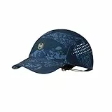 Buff®| Kappe Pack Speed Männlich Weiblich Erwachsene Flexibel, UPF50, Reflektierendes Element, Komfortabel, Dehnbar, Laufen, Belüftung, Faltbar, S/M, Bleu Fonce