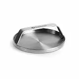 BURNHARD® Edelstahl Burger Smasher, 14 cm, Grillpresse, Hamburgerpresse, Spülmaschinenfest