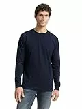 TOM TAILOR Herren 1048597 Longsleeve T-Shirt, 10668 - Sky Captain Blue, M EU