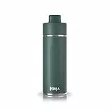Ninja Thirsti Wasserflasche, Thermobecher to go, 700ml, auslaufsicherer Deckel, für kohlensäurehaltige, heiße & kalte Getränke, dreifach isolierter Travel Mug, Edelstahlflasche, Waldgrün, DW2401EUUKEM