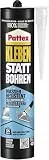 Pattex Kleben statt Bohren Innen & Außen, Montagekleber & Baukleber für innen & außen, starker Kleber mit Temperatur-, Witterungs- & Wasserbeständigkeit, 1x450g Kartusche