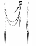 ZAMXHUG Ohrringe - 1 Paar Punk-Tropfenohrringe, Herrenohrringe, Damenohrringe, Gothic-Ohrringe, Hippie-Stil-Ohrringe,Antiallergische, Lange Kettenohrringe, modische Ohrringe, Geschenke