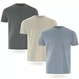 FM London Herren-T-Shirt 3/5er-Pack - Hochwertige T-Shirts mit leicht tailliertem Design