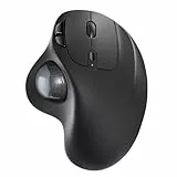 Nulea M501 Kabellose Trackball Maus, Wiederaufladbare Ergonomische Maus, Präzises und Reibungsloses Tracking, 3-Geräte-Verbindung (Bluetooth oder 2,4G USB-Empfänger), Kompatibel für Mac, Windows.