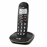 Doro PhoneEasy 110 DECT Senior Schnurlostelefon, große Schrift und große Zahlen, optische Anrufsignalisierung, Freisprechfunktin, lauter Rufton, Kurwahltasten, Hörgerätekompatibel schwarz
