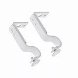 VORCOOL 2 stücke 18-22mm Vorhanghalter Wandhalterungen Vorhang Gardinen Stange Halterung (Weiß)