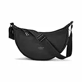 LARKSON Crossbody Bag Damen & Herren Schwarz - Solveig Small - Umhängetasche im Halbmond Style - Halbrunde Schultertasche - Moon Bag Design - Wasserabweisend