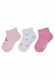Sterntaler Sneaker Socken 3er Pack Uni – Unisex Baby- und Kindersocken aus Viskose (Bambuszellstoff), hautfreundlich, feuchtigkeitsregulierend, Puderrosa, Größe 30