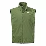 Schöffel Herren Vest Style Cannobio MNS, ultraleichte, winddichte Fahrradweste, Outdoor Weste mit radspezifischer Passform, wasserabweisend und atmungsaktiv, balsam green, 50