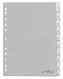 Durable Blanko-Register aus PP (mit blanko Taben) 10-teilig, grau, 644110