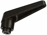 HALDER 24400.0114 Verstellbare Klemmhebel, Schwarz, d1=14 mm / d2=M5