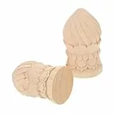 Artibetter Treppenpfostenkappen Aus Massivholz 2 Stück Handgeschnitzt Vielseitig Für Treppenaufgänge Und Bettpfosten Unbehandelt Zum Selbstgestalten