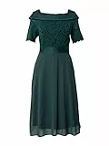 ApartFashion Damen Lace Dress Kleid, Emerald, 34 EU