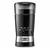 De'Longhi Kaffeemühle KG210 – elektrische Mühle für ganze Kaffeebohnen, Gewürze und Nüsse, rostfreie Edelstahlklingen, 170 Watt, Kunststoff, Schwarz, Talla Única