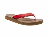 Sanuk Yoga Mat II | Flip-Flops für Damen | Yoga-Sandalen für Damen | Strandsandalen für Damen | Memory-Schaum-Fußbett, Kirschrot, 38.5 EU
