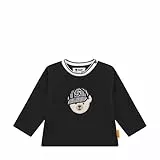 Steiff T-Shirt Langarm EU Größe 80 steiff Navy, Langarm-Sweatshirt, Longsleeve für Kinder, Pullover langärmelig, Babyoberteil, ideales Basic Shirt, bequem und weich, waschmaschinenfest