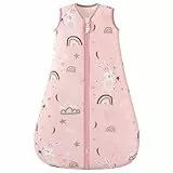 Looxii Baby Schlafsack Winter Baumwolle Winterschlafsack 2.5 TOG Schlafsäcke Warm Babyschlafsack Neugeborene für Herbst Winter Pink Kaninchen 12-18 Monate