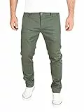 PITTMAN Andrew - Chino Herren Hose - Stoff Chinohosen Männer - Stretch Chinojeans, Grün (Beetle 190312), W33/L32
