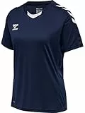 hummel Core XK Poly Jersey S/S Damen Trikot, Kurzarm Sport T-Shirt, Sportkragen mit Fronteinsatz, BEECOOL-Stofftechnologie, 100% Polyester, Normale Passform (1er Pack)