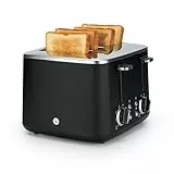 Wilfa Toaster FAMILY I 1.600 W I 7 Bräunungsstufen I 4 Toasts gleichzeitig I Auftau- & Aufwärmfunktion I inkl. Brötchenaufsatz (schwarz)