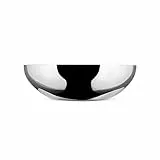Alessi Double doppelwandige Schale, aus Edelstahl, Silber, 2.8 x 27 x 18 cm