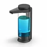 AIKE Automatischer Seifenspender mit Infrarotsensor 500ml, Schwarz Wandmontierter Automatischer Seifenspender mit USB-Ladefunktion