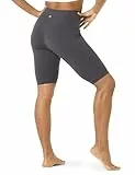 LAPASA Damen Sportshorts Taschen Kurz Leggings Yoga Shorts Hoher Bund L52A1 (Ohne Taschen: Dunkelgrau, L)