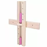 Dioche Sauna Sanduhr 15 Minuten Glas Timer mit Wandmontierter Holzhöhe mit Rosa Sand für Sauna-Zimmer Entspannung