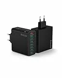 2 Pack USB Ladegerät, 8 Ports USB Stecker 40W ladeadapter für 15 14 13 12 11 X, Samsung, Schnellladegerät Mehrfach Netzteil Netzstecker Ladestecker Stromadapter Schnellladen Steckdosenadapter