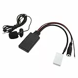 KIMISS Bluetooth Audio Adapter, 12Pin Autoradio RD4 Bluetooth Musik Aux Audiokabel Adapter Ersatz für Citroen C2 C3 C4 C5 C6 C8 (mit Mikrofon)