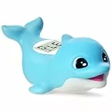 Badethermometer Baby – Baby Thermometer Badewanne Digital mit Delfin-Design – Schwimmend, BPA-frei, IPX7 Wasserdicht, Automatisches Abschalten, Temperaturanzeige in °C & °F
