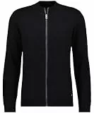 RAGMAN Herren Cardigan mit Stehkragen, Baumwolle/Kaschmir Schwarz-009, L