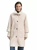 TOM TAILOR Damen Bouclé Mantel mit Stehkragen
