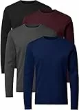 FULL TIME SPORTS Langarm T Shirt Herren 4er Pack FTS-640-WINTER-4-XXL