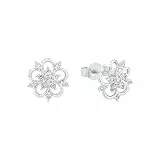 Amor 925 Sterling Silber Damen Schmuck, mit Zirkonia synth., Silber, Blume, Kommt in Schmuck Geschenk Box.