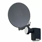 Gibertini OP 85 SE - Alu-Antenne - anthrazit - 8 Teilnehmer mit Octo-LNB