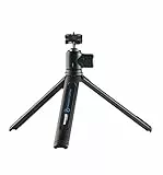 CULLMANN - 50081 - Magnesit Copter CB2.7 Tisch-/Multistativ inkl. Kugelkopf mit Wechselteller (1/4') und Blitzschuh - 250g leicht - Tragfähigkeit max. 1kg - Auszugshöhe 16cm - Aluminium, Schwarz