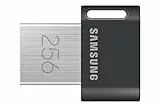 Samsung FIT Plus USB-Stick Typ-A, 256 GB, 400 MB/s Lesen, 110 MB/s Schreiben, kompakter USB 3.1 Speicherstick mit Schlüsselring, Gray, MUF-256AB/APC