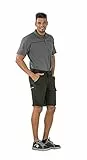 Planam Canvas 320 Arbeitsshorts grün schwarz, Schwarz, L