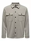 ONLY & SONS Herren Freizeit Hemd ONSNEWKODYL Overshirt Regular Fit XS - XXL, Größe:M, Farbe:Vintage Khaki Melange 22021279