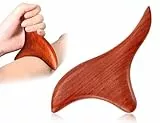 Lhbwhiz Massage Holz,Triggerpunkt Massagegerät,Massagehilfe,Massagestab Trident,Kratzen Massagestäbchen Werkzeug,Handmassager,Gua Sha Board,Schaben Platte,für Rücken Hals Hand Füße Akupunktur（Rot）