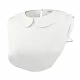 Wearlizer Frauen Kragen Puppe Chiffon Abnehmbare Hälfte Shirt Bluse in Baumwolle - Weiß