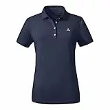 Schöffel Damen CIRC Polo Shirt Tauron L, kreislauffähiges Wandershirt, schnell trocknendes, leichtes Poloshirt mit Fast 100% Recyclingfähigkeit, Navy Blazer, 40