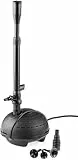 Pontec 57123 PondoVario 1500 - Wasserspielpumpe für den Einsatz in Gartenteich und Zierbrunnen / Teichpumpe / erzeugt vier unterschiedliche Fontänen, Schwarz