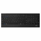 Rapoo 9500M kabelloses Tastatur-Maus Set Wireless Deskset 1600 DPI Sensor 12 Monate Batterielaufzeit flaches Aluminium Design DE-Layout QWERTZ PC & Mac - schwarz