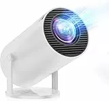 [Integrierte App & Android 11.0] Beamer 2025 Upgraded Mini Projektor tragbar 20.000 Lumen 4K unterstützt mit WiFi 6 Bluetooth 5.4 Auto Keystone 180 ° Rotation für Phone/HDMI/TV Stick/USB