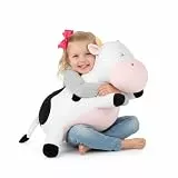 GAGAKU Beschwertes Milchkuh-Plüsch, Beschwertes Milchkuh Plüschtier für Angst, süßes Plüschtier Kissen Spielzeug Geschenk für Kinder und Erwachsene 66 cm