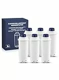 Mutital 6er-Pack Kaffeevollautomat Wasserfilter, Ersatz für De'Longhi, Kompatibel mit Delonghi ECAM-Serie, Dinamica, Cappuccino System, Magnifica, ETAM Autentica und Verschiedener Modelle von Esam (6)